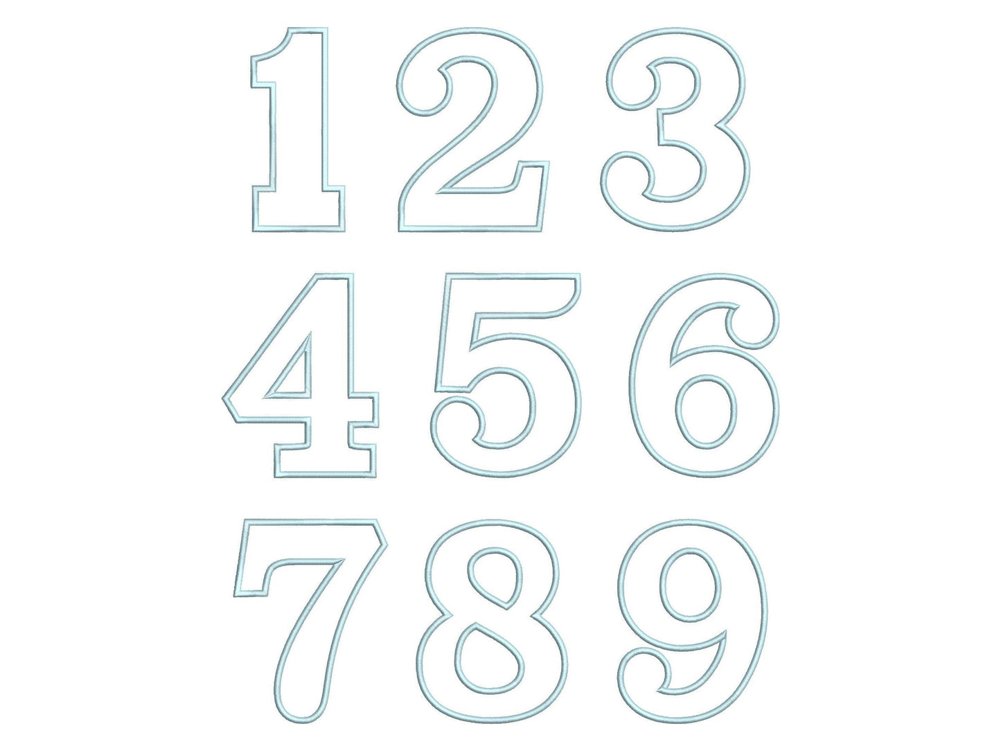 Soft Block Font Kids Birthday Numbers Applique