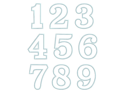 Soft Block Font Kids Birthday Numbers Applique