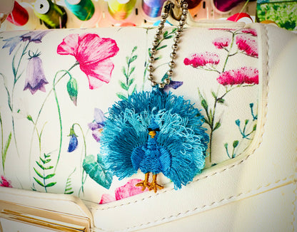 Fringe Peacock Earrings Charm