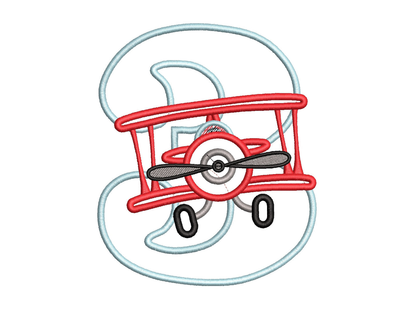 Airplane Birthday Number 3 Three