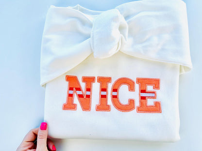 Striped FONT Applique Sports stripes alphabet monogram letters Block