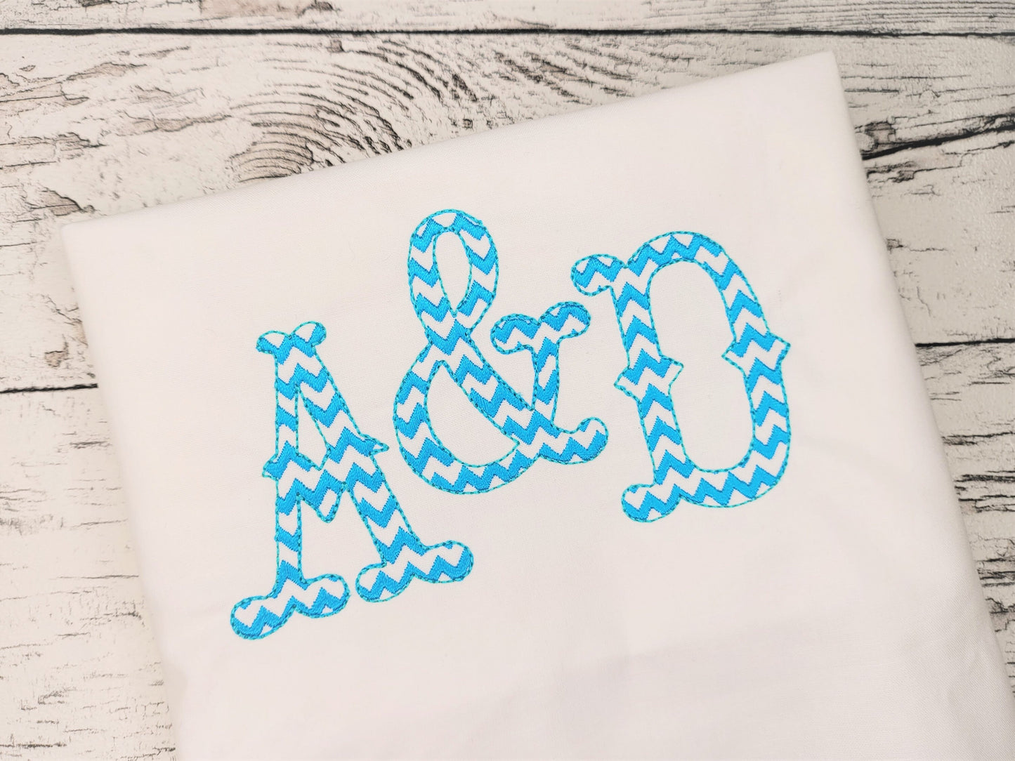 Chevron RIC RAC Western Font light sketch outline machine embroidery
