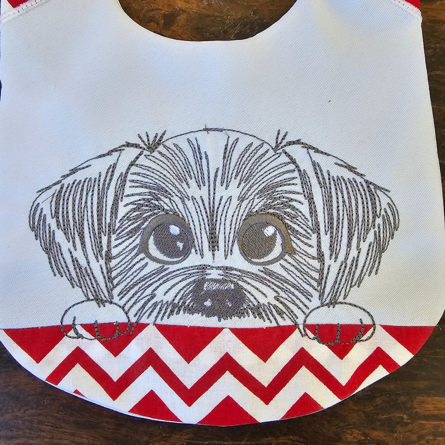 Peeking Puppy Head Outline