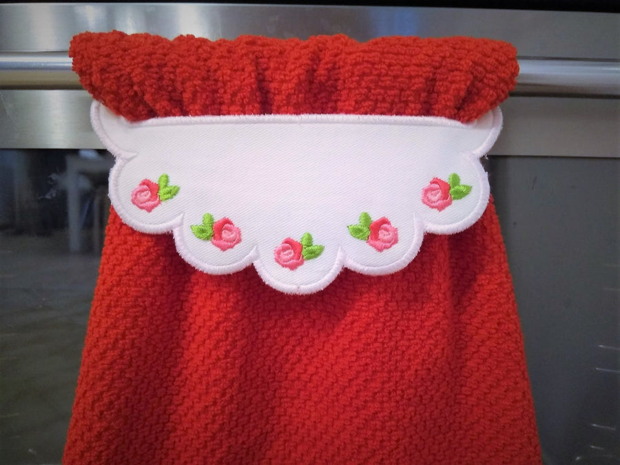 Rose Flower Floral Towel Topper ITH
