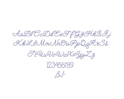 Tiny Chain FONT machine embroidery designs small sizes 1 up to 3 inch