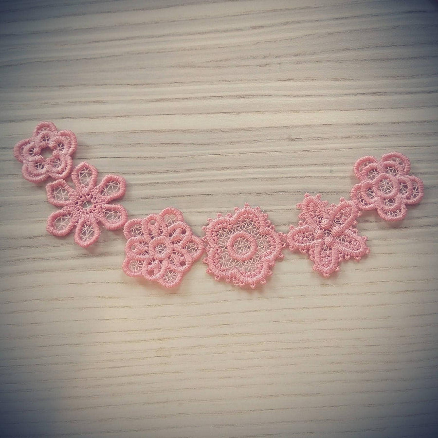 Mini Delicate Lace Flower Set of 6