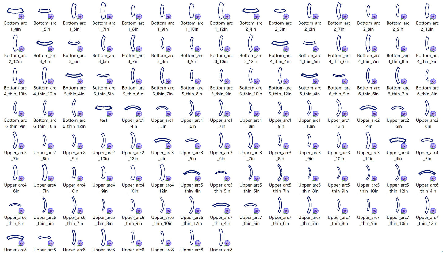 Arc Shape for Rocker and Mini Font