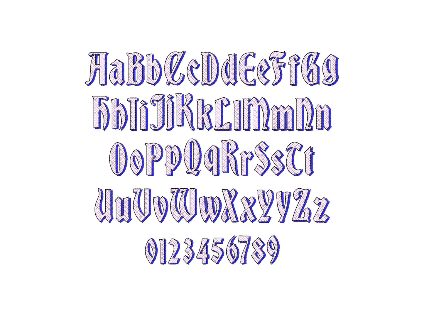 Glitter HTV Shadow Old Style Font