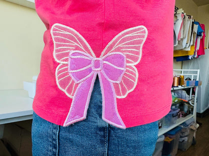 Butterfly Wings Side Bow Applique