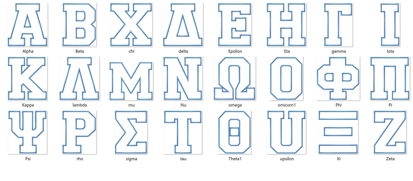 Sport Block Athletic Varsity Sororities Greek Font