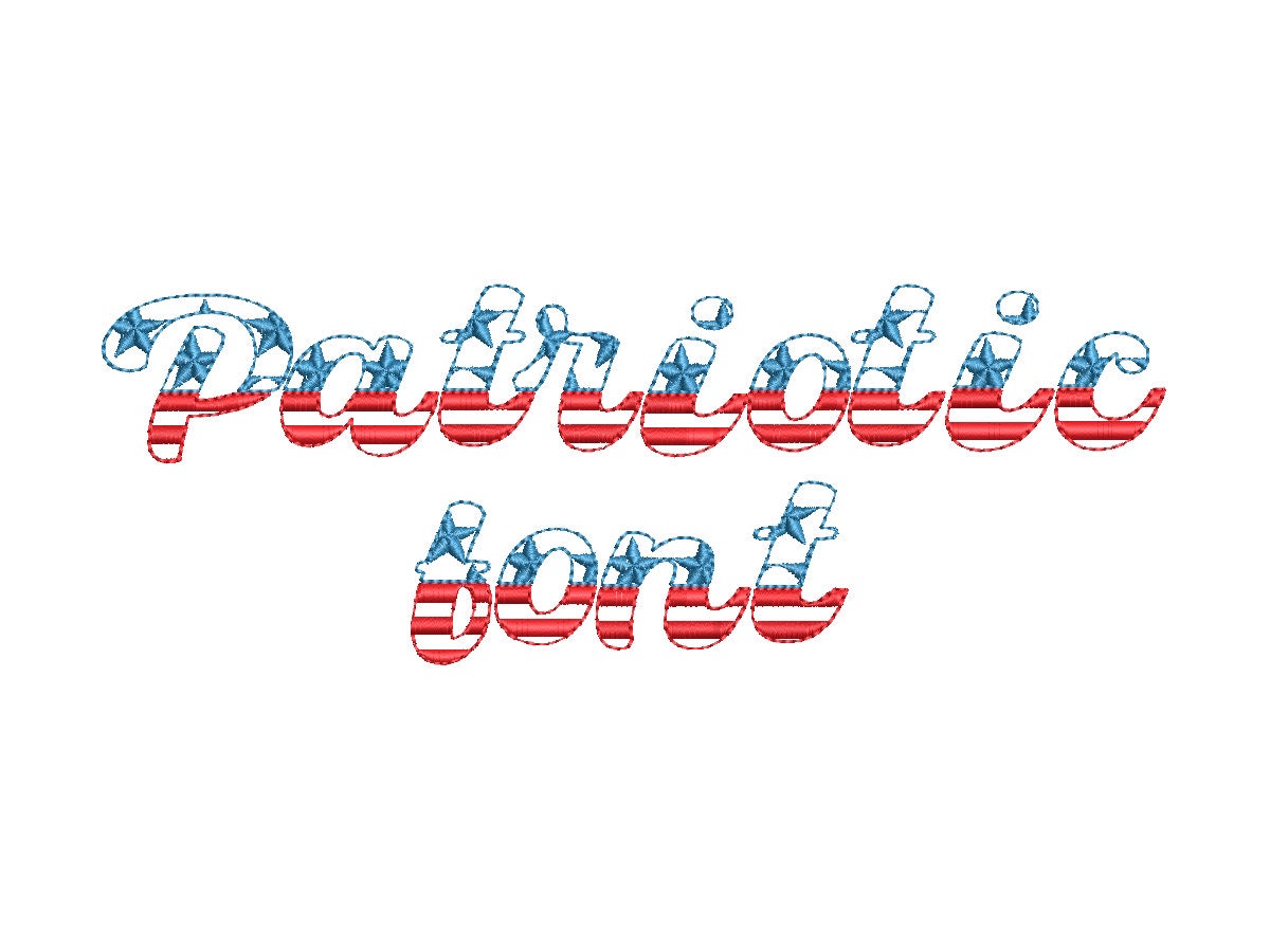 Patriotic Cursive Font Stars And Stripes