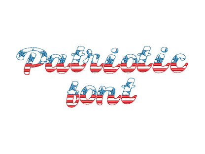 Patriotic Cursive Font Stars And Stripes