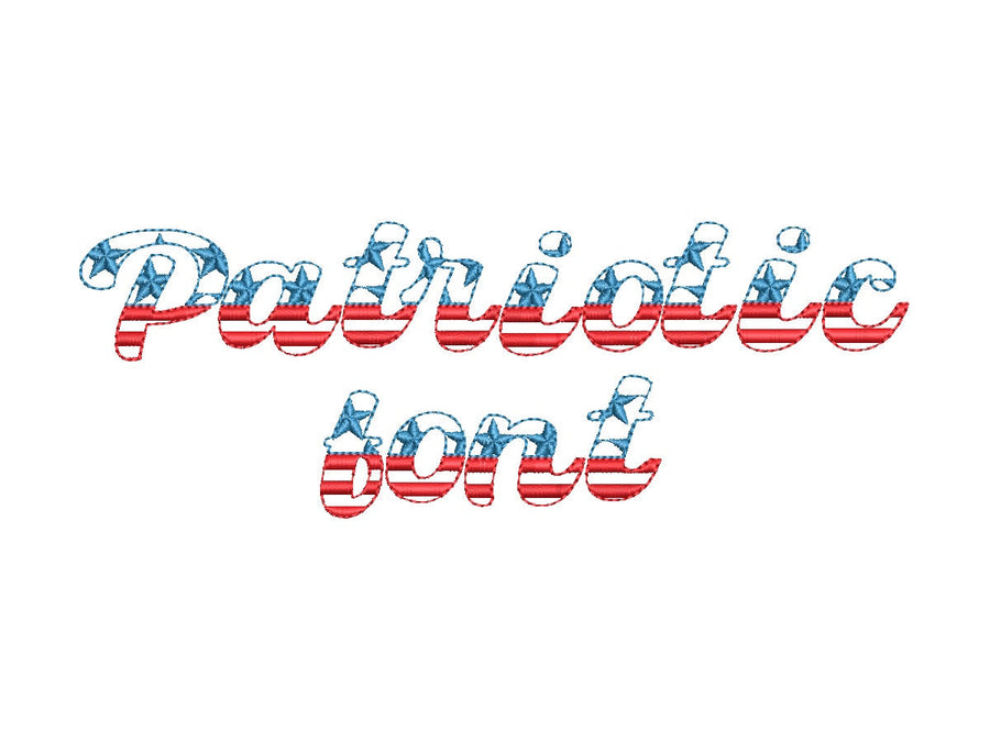 Patriotic Cursive Font Stars And Stripes