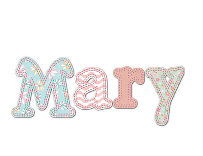 Classic Raggedy Edge Applique Font