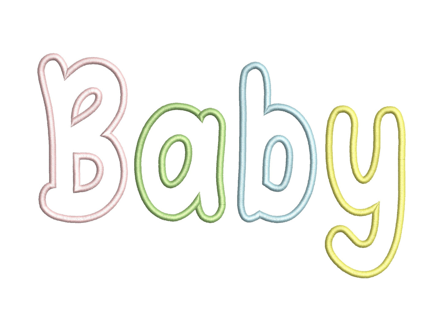 Big Baby Font Applique