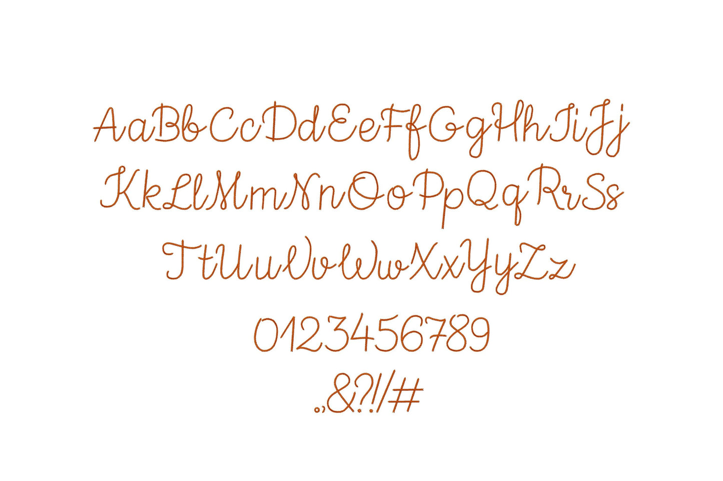 Tiny Chain FONT machine embroidery designs in small sizes 1 up to 2.2