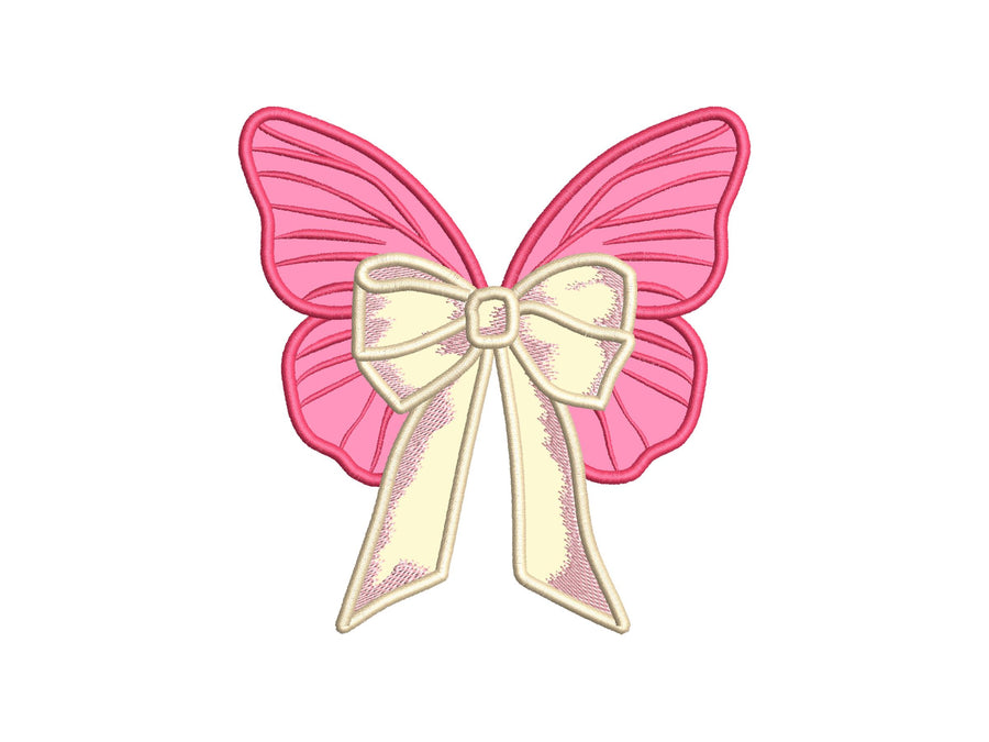 Butterfly Wings Side Bow Applique