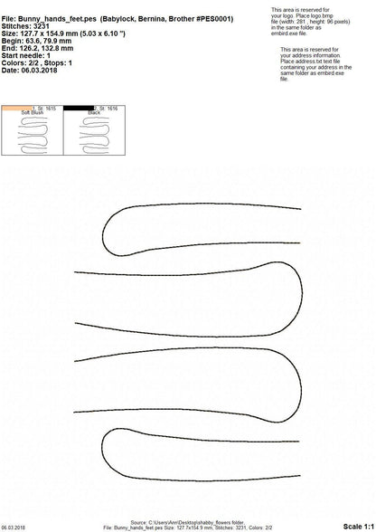 Pretty Bunny Doll ITH