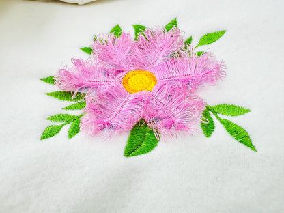 Fringed Big Flower Fluffy Fringe floral Daisy bouquet machine