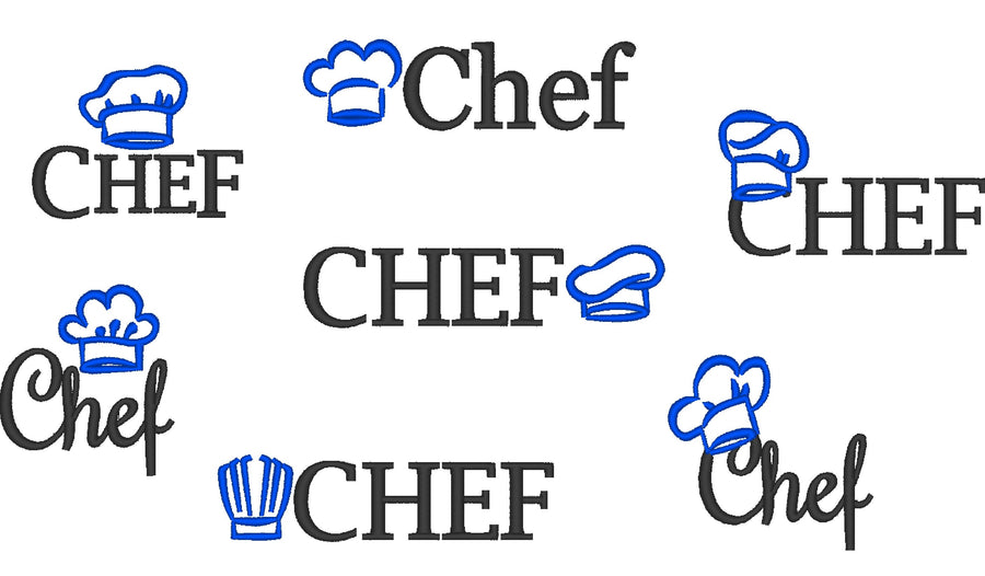 Chef Set of 7 types Kids apron kitchen awesome quotes in assorted sizes