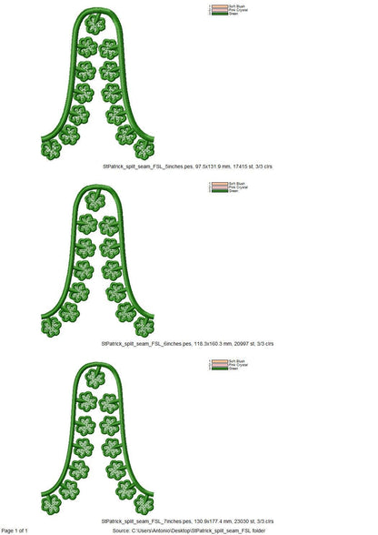Shamrock Clover FSL Split Side Seam