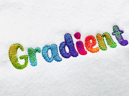 Vibrant Gradient Ombre Iridescent Font