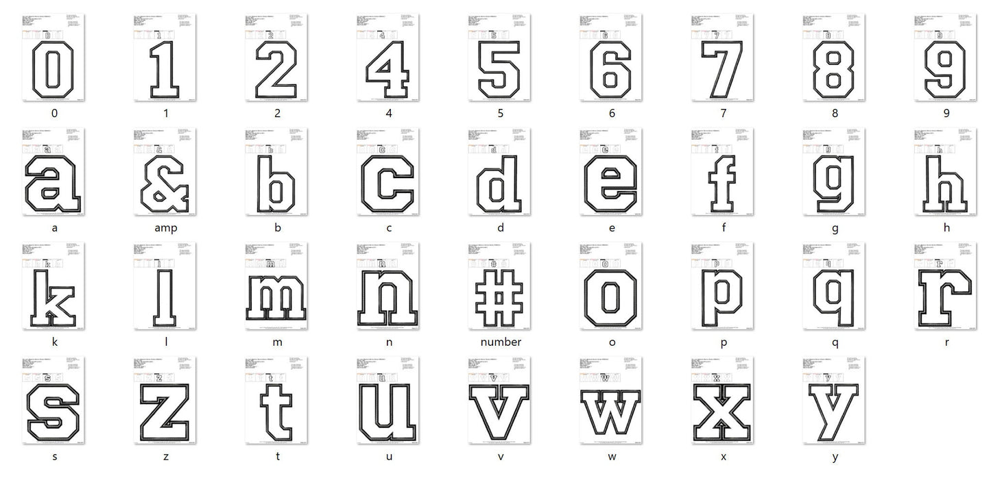 Athletic Collegiate Sport Font Applique