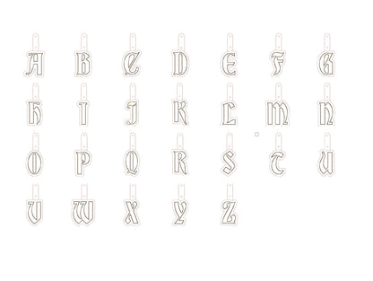 Puffy Puff Relief 3D Keychain Monogram ITH