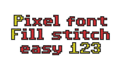 Fill Stitch Miner Bricks Pixel Font