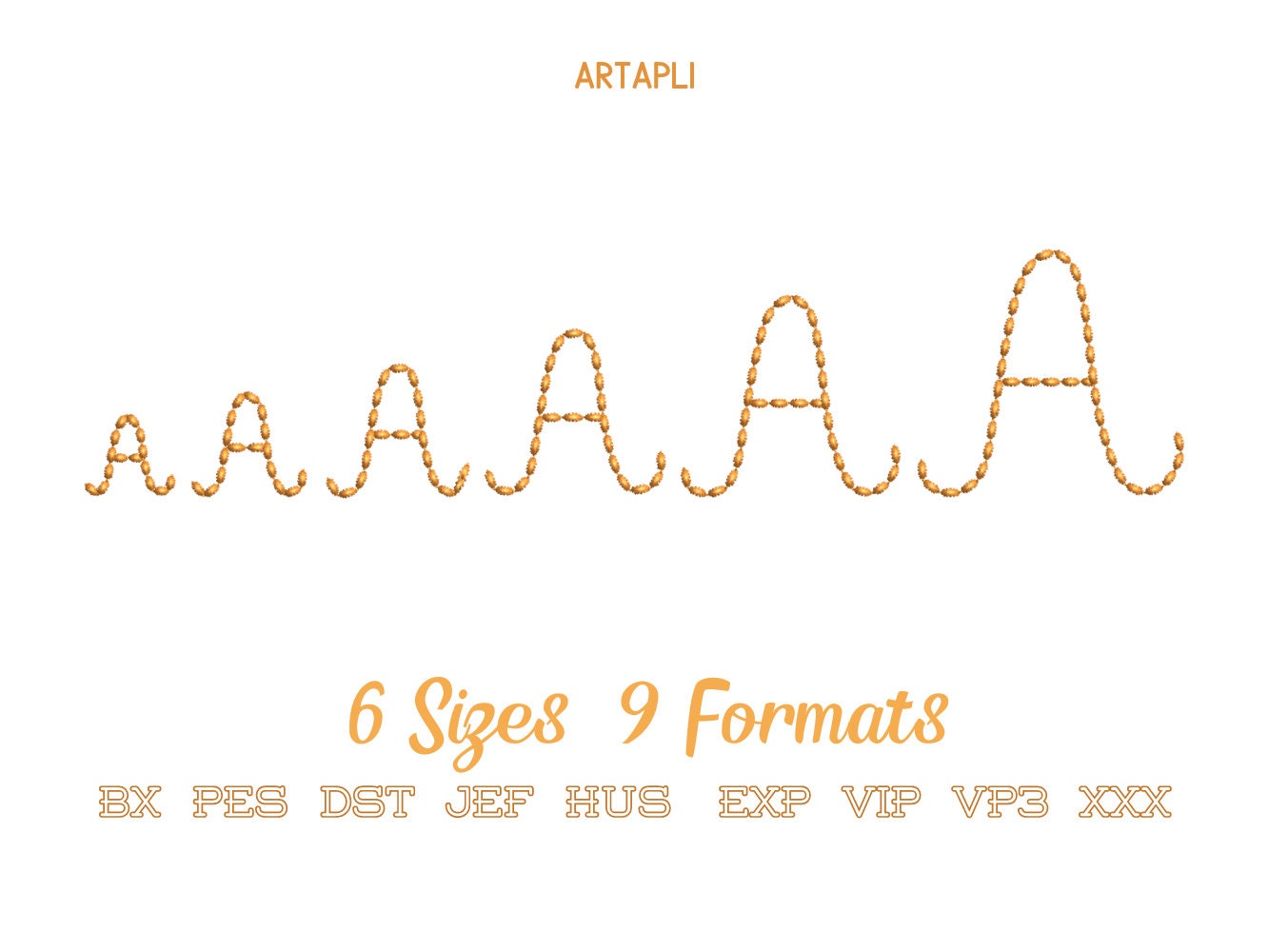 Quick Light Chain Stitch Script Neckline Font