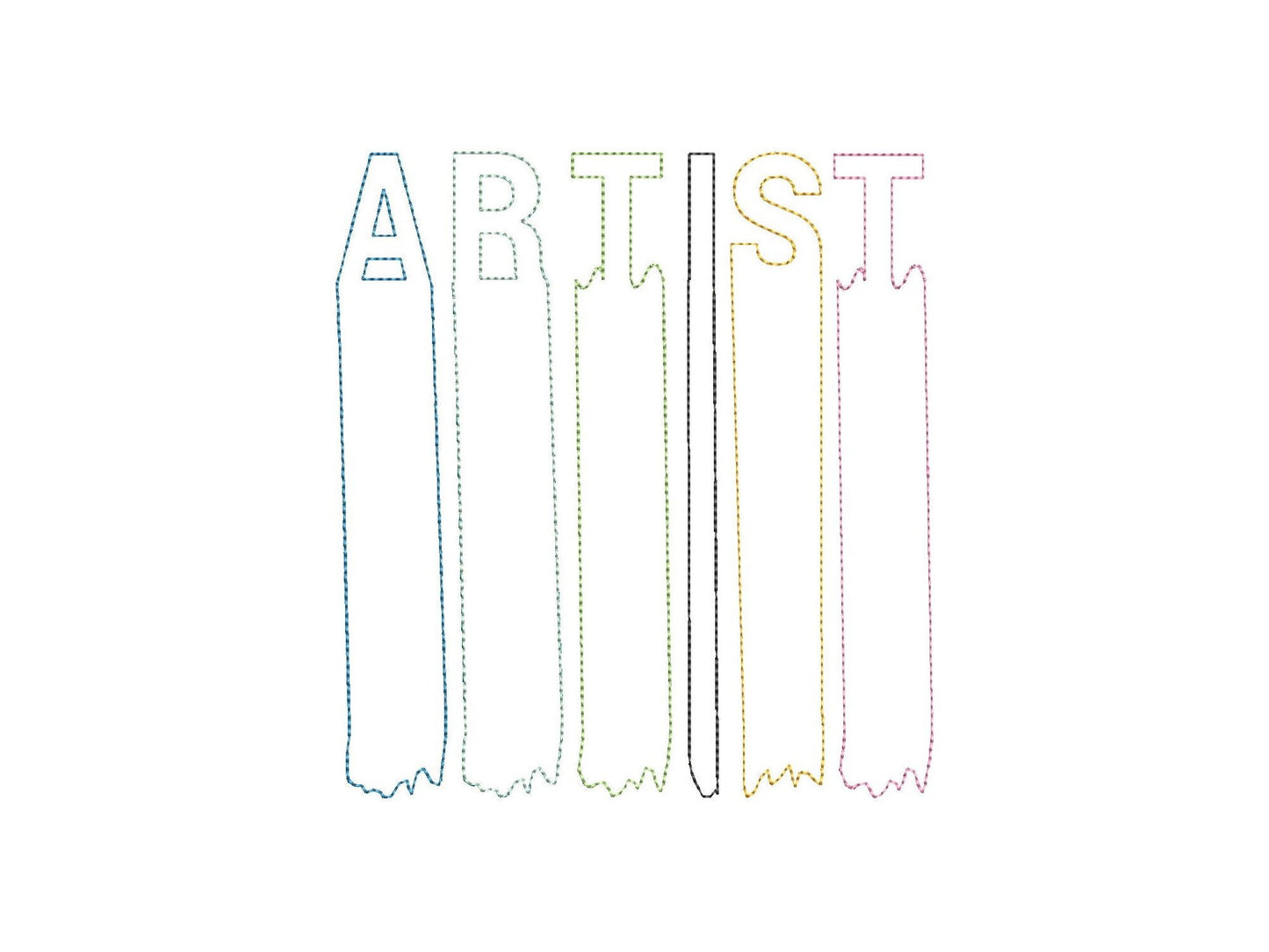 Brush Stroke Painter Font Applique