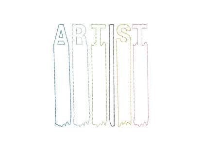 Brush Stroke Painter Font Applique