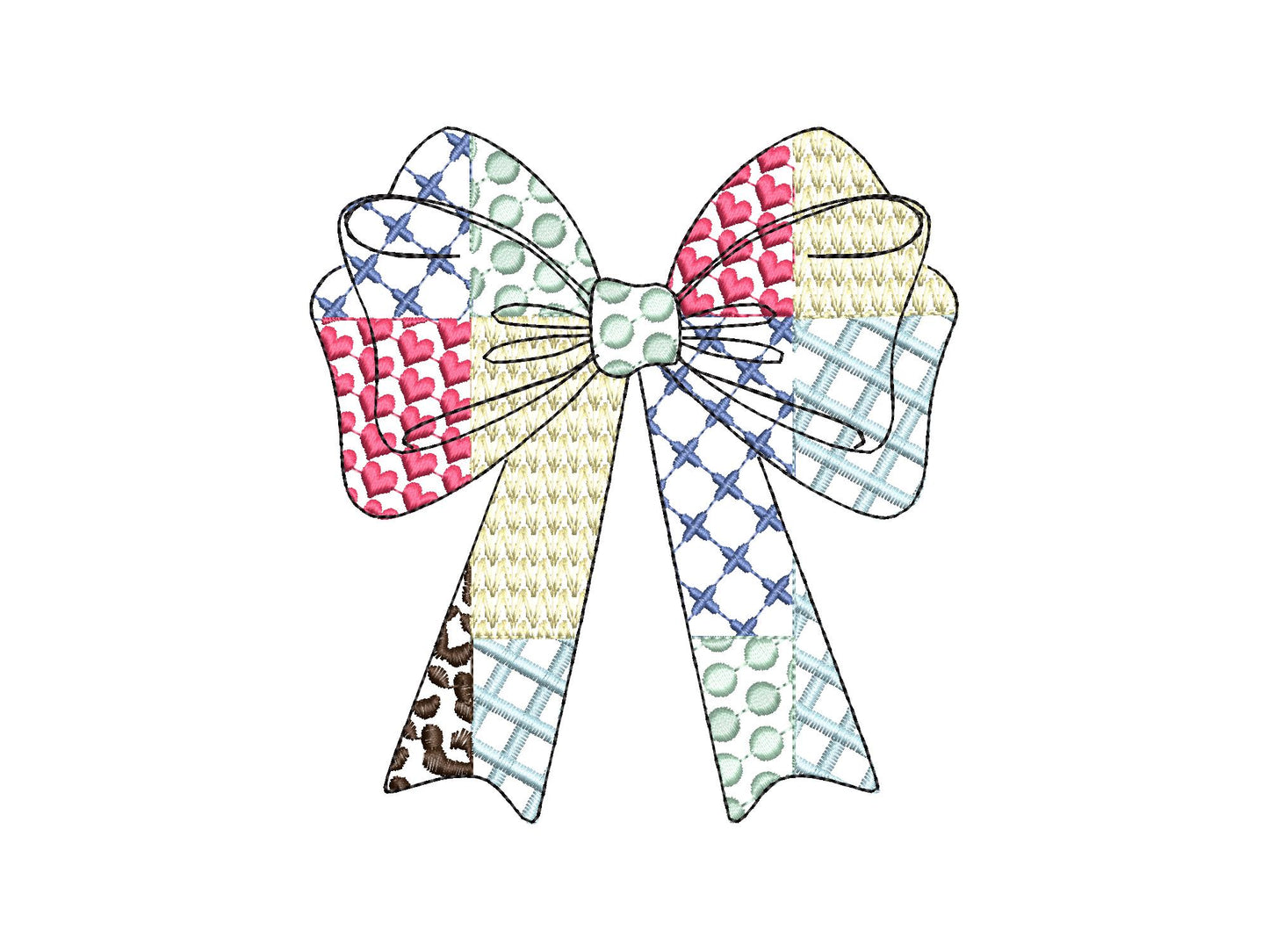 Patchwork Patterned Heirloom Bow