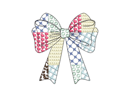 Patchwork Patterned Heirloom Bow