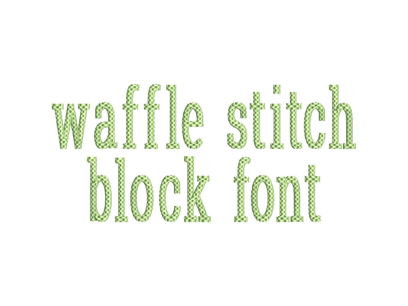 Block Narrow Waffle Textured Font