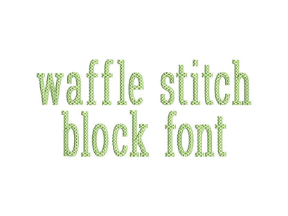 Block Narrow Waffle Textured Font