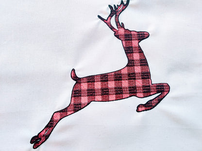 Gingham Plaid Deer Silhouette