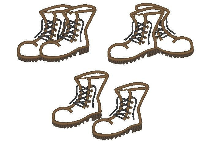 Combat Boots Applique Set