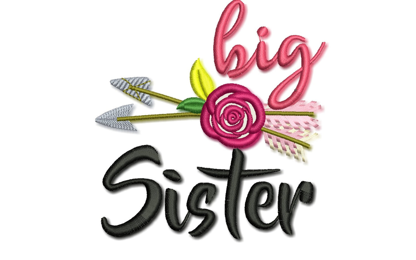 Little sister Big sister, sisters, shabby chic flowers, roses, arrows