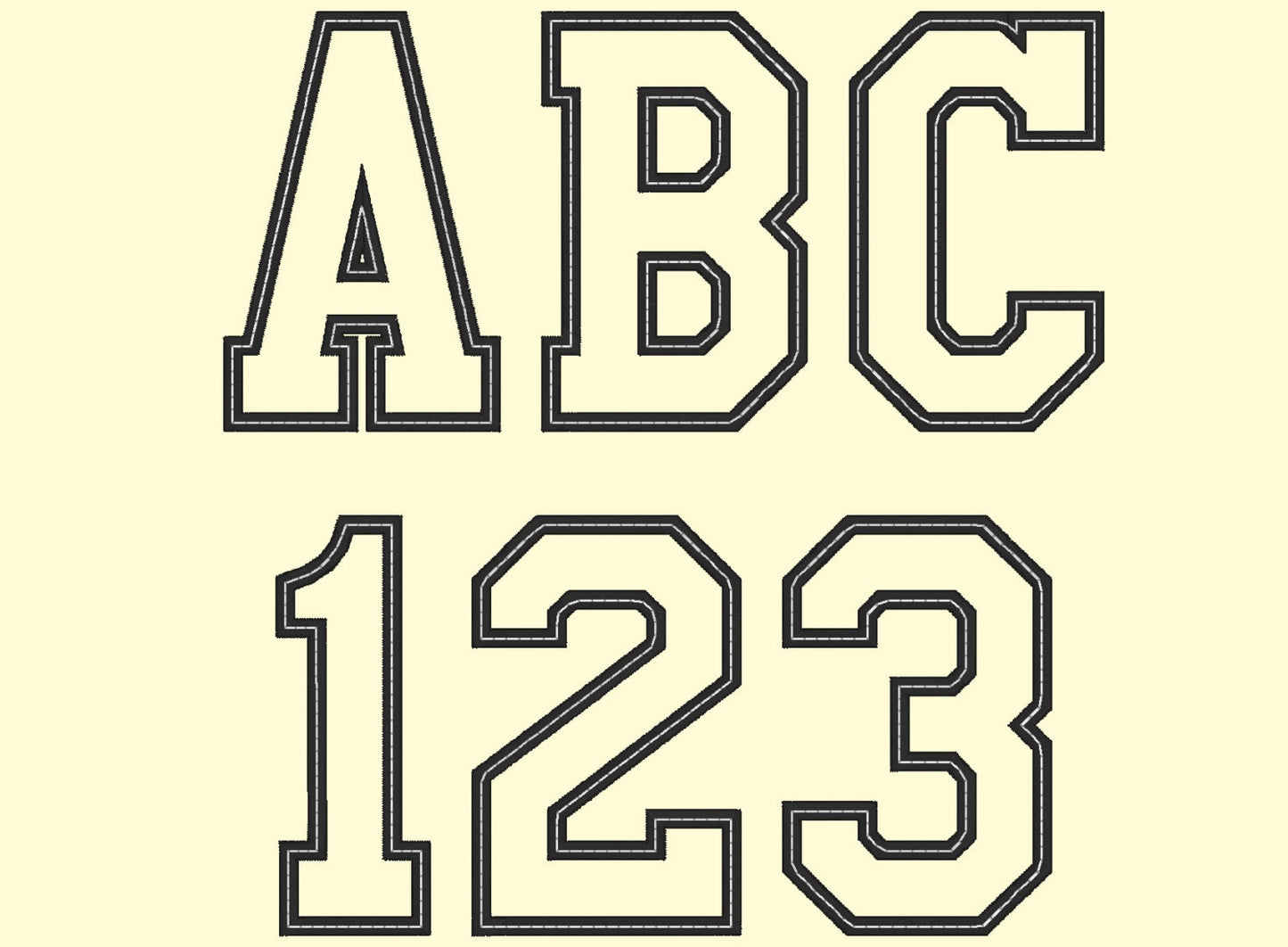 Athletic Sport High School Team Font Applique