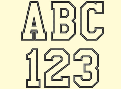 Athletic Sport High School Team Font Applique