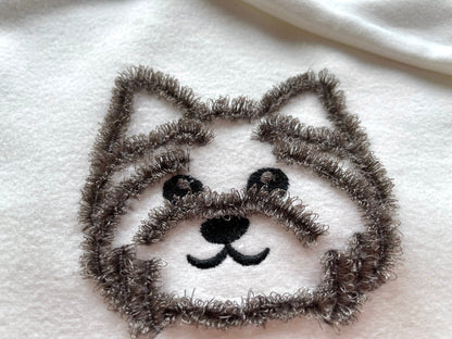 Fringed Dog Puppy Applique