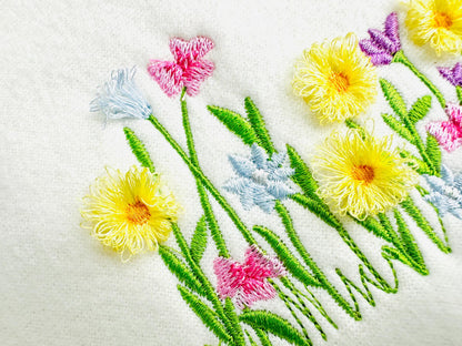 Fringed Floral Border Garden Grass