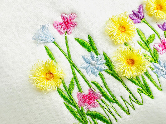 Fringed Floral Border Garden Grass