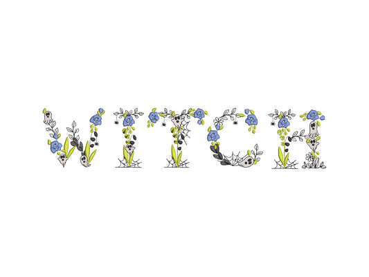 Halloween Spooky Floral Font