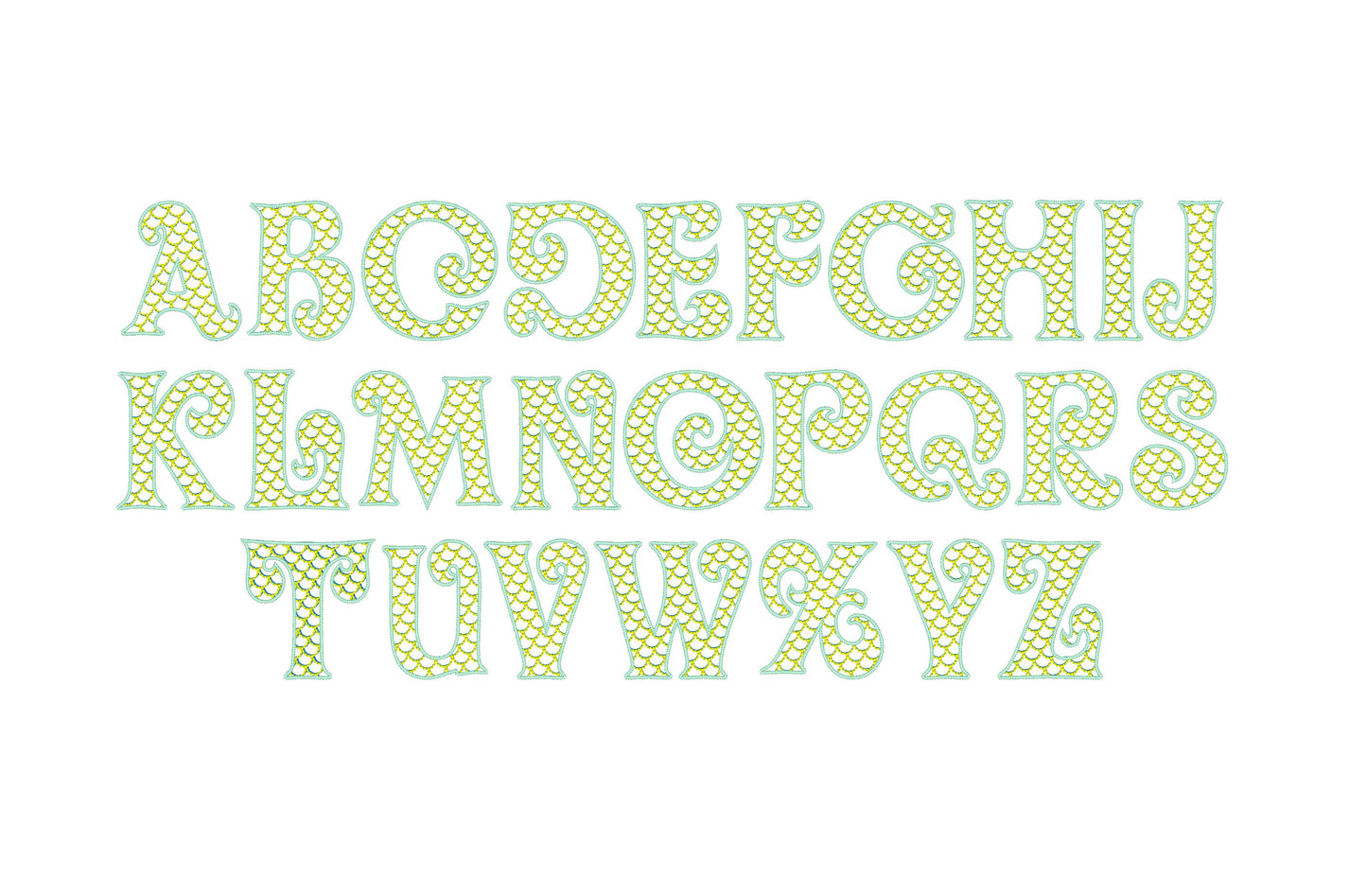 Light Stitch 2-Color Mermaid Font