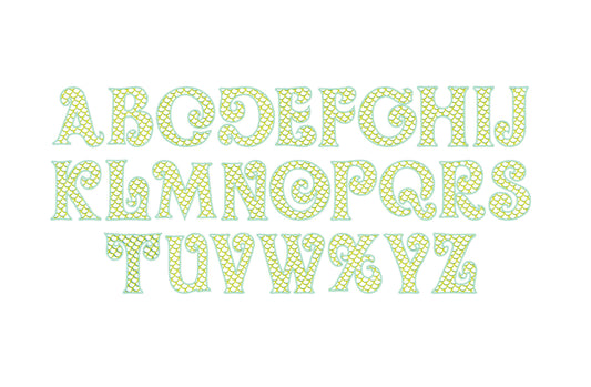 Light Stitch 2-Color Mermaid Font