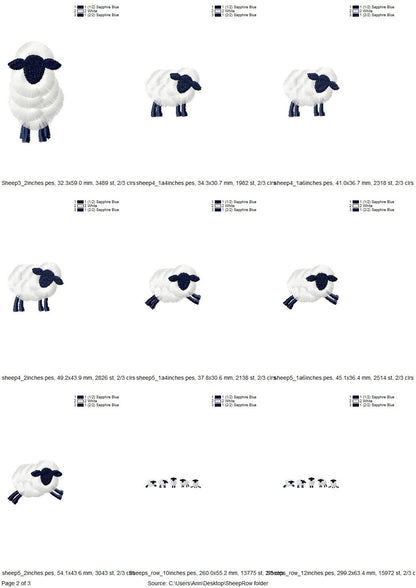 Fringed Sheep Lamb Set of 5