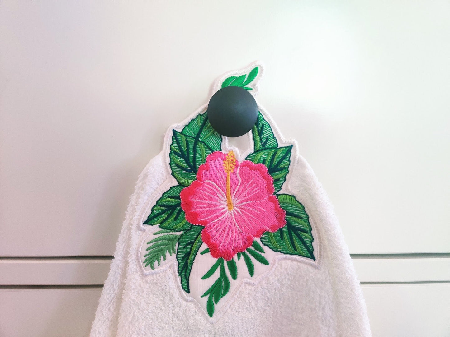 Hibiscus Flower Towel Hanging Hole