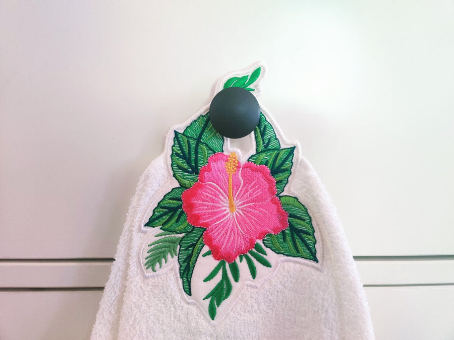 Hibiscus Flower Towel Hanging Hole